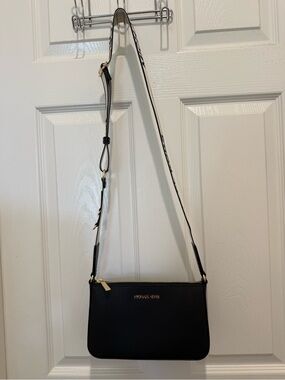 Michael Kors Black Crossbody Bag w/ Logo Strap